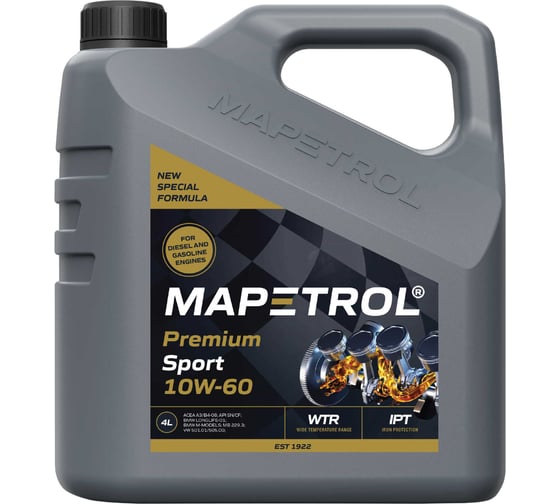 Моторное масло MAPETROL PREMIUM SPORT 10W-60 4 л MAP0150
