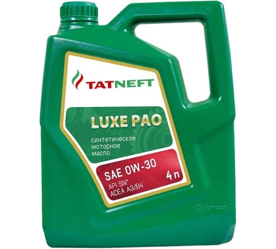 Масло синтетической серии ТАТНЕФТЬ 4 л Luxe PAO SAE 0W-30