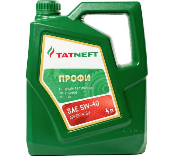 Моторное полусинтетическое масло ТАТНЕФТЬ 4 л Профи SAE 5W-40