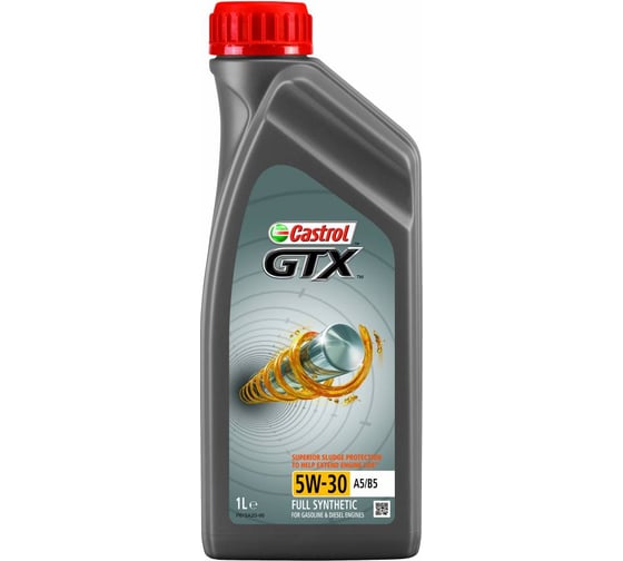 Масло моторное синтетическое GTX 5W30 А5/В5 (1 л) Castrol 15BE02 1
