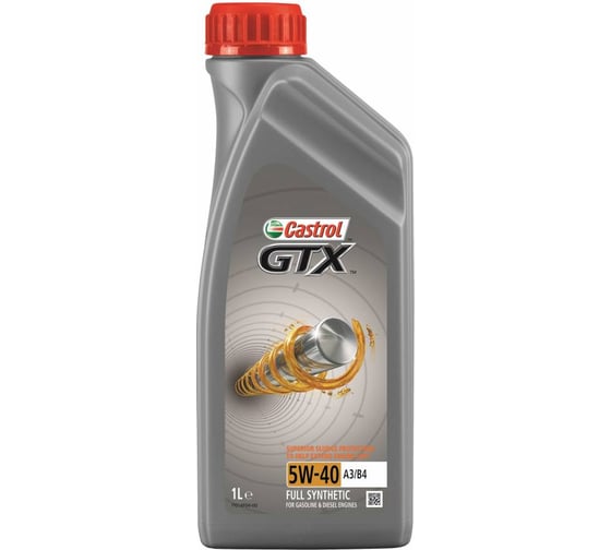 Масло моторное синтетическое GTX 5W40 А3/В4 (1 л) Castrol 15B9F6 1