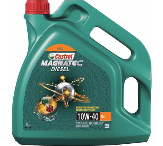 Масло моторное полусинтетическое Magnatec Diesel 10w40 B4 DUALOCK (4 л) Castrol 15CA30 1