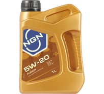 Моторное масло NGN 5W-20 SM/CF FUSION синтетическое, 1 л, ILSAC GF-6A; API SP-RC; API CF; Ford WSS-M2C945-A; Ford WSS-M2C930-A; Fiat 9.55535-CR1; Chrysler MS 6395; GM 6048-M V272085634