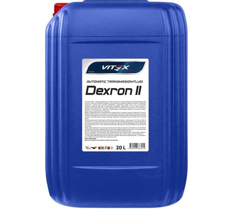 Масло для автоматических трансмиссий VITEX Dexron 2 20 л Specifications: General Motors Dexron II D Соответствует спецификации MB 236.6/236.7, MAN 339 Typ Z1/V1, ALLISON C4, CATERPILLAR TO-2, ZF TE-ML 09/11A/14A v312606