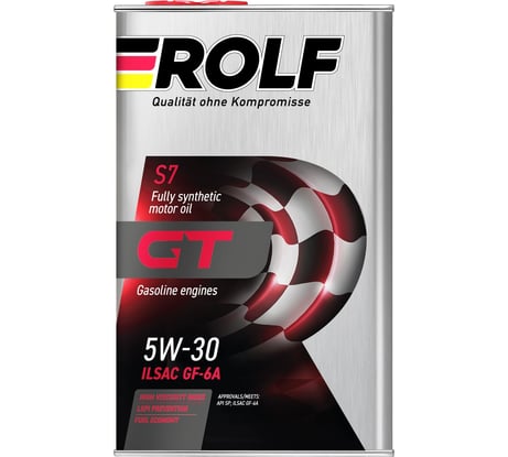 Моторное масло Rolf GT 5W-30, ILSAC GF-6A, API SP, 1л 322965