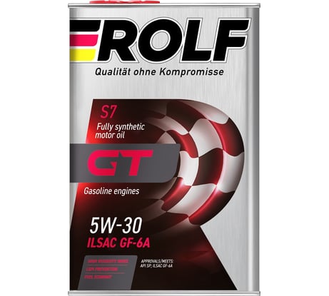 Моторное масло Rolf GT 5W-30, ILSAC GF-6A, API SP, 4л 322966
