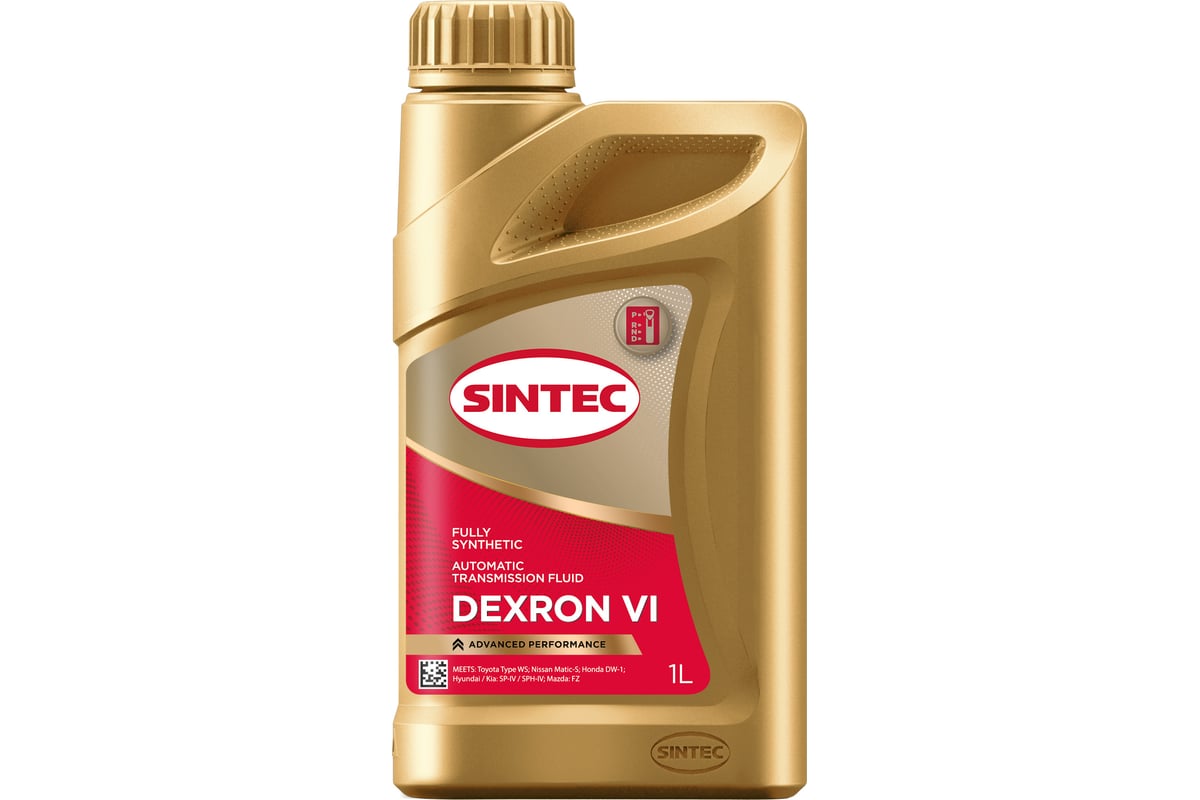 Трансмиссионное масло Sintec ATF DEXRON VI, 1л 324708 - выгодная цена,  отзывы, характеристики, фото - купить в Москве и РФ