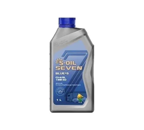 Масло моторное S-OIL SEVEN 7 BLUE #5 CI-4/SL 15W-40 синтетика 1L E107914