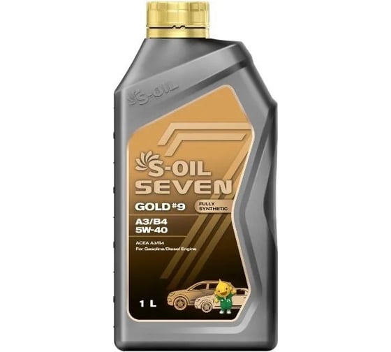 Масло моторное S-OIL SEVEN 7 GOLD #9 A3/B4 5W-40 синтетика 1L E108221 1