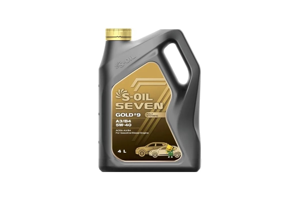 Масло моторное S-OIL SEVEN 7 GOLD #9 A3/B4 5W-40 синтетика 4L E108222