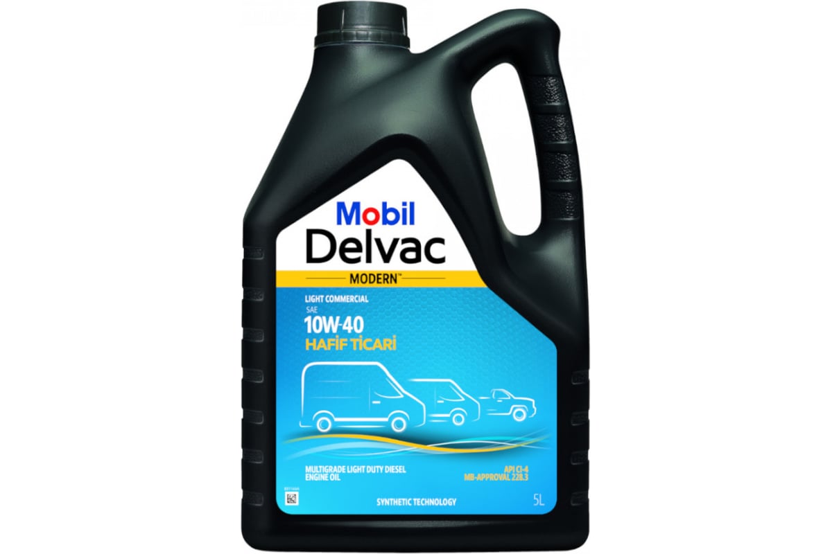 Автомобильное масло MOBIL DELVAC Modern Light Commercial 10W-40, 4x5 л ...