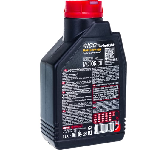Моторное масло 4100 Turbolight 10W40 1 л MOTUL 108644