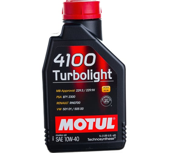 Моторное масло 4100 Turbolight 10W40 1 л MOTUL 108644