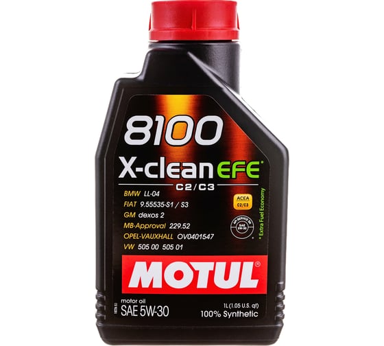 Моторное масло 8100 X-clean EFE 5W30 1 л MOTUL 109470