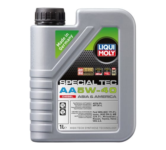 НС-синтетическое моторное масло Special Tec AA Diesel (5W-40; CK-4; E9; 1 л) LIQUI MOLY 21330