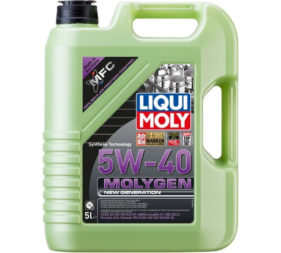 НС-синтетическое моторное масло Molygen New Generation (5W-40; 5 л) LIQUI MOLY 9055D