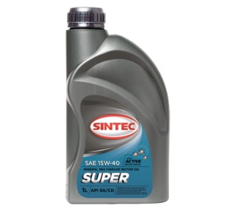 Масло минеральное SINTEC SUPER (1 л; 15W-40; API SG/CD) Обнинскоргсинтез 900312