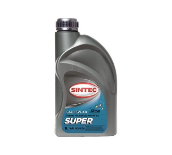 Масло минеральное SINTEC SUPER (1 л; 15W-40; API SG/CD) Обнинскоргсинтез 900312