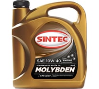 Моторное масло Sintec Молибден 10W-40 SJ/CF 4 л 801936