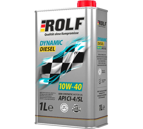 Моторное масло Rolf Dynamic Diesel 10W-40 CI-4/SL 1 л 322231