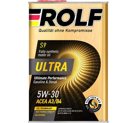 Моторное масло Rolf ULTRA 5W-30,  ACEA A3/B4, API SP, 4 л 323105