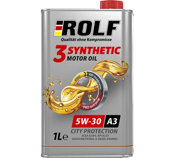 Моторное масло Rolf 3-Synthetic 5W-30 A3/B4 1 л 322550 1