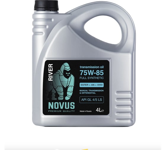 Трансмиссионное синтетическое масло Новус NOVUS RIVER 75W-85 ESTER+AN+VHVI API GL 4/5, 4L RIV202304 1
