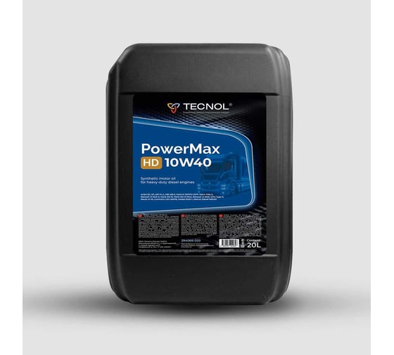 Масло моторное синтетическое TECNOL powermax hd 10w40 api ci-4, acea e4/e7 (20 л.) 394064-020