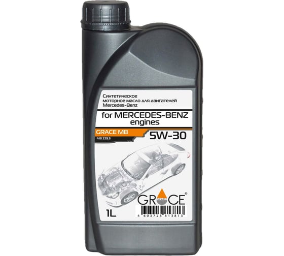 Масло моторное синтетическое GRACE MB 5W-30 1 л