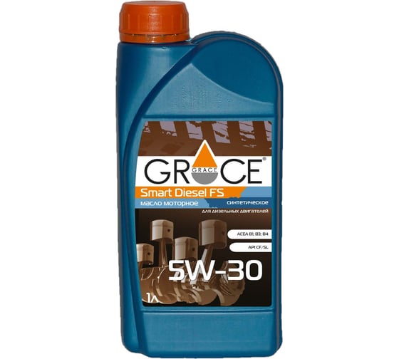 Масло моторное синтетическое GRACE Smart Diesel FS 5w-30 1 л