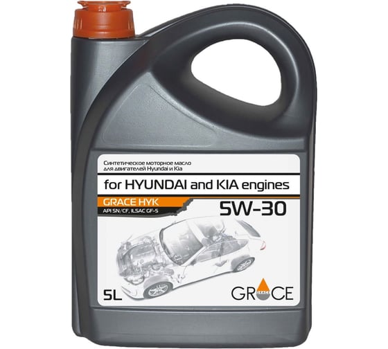 Масло моторное синтетическое GRACE HYK 5W-30 5 л