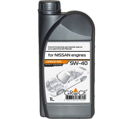 Масло моторное синтетическое GRACE Nis 5w-40 1 л