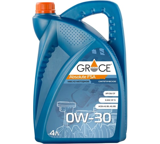 Масло моторное синтетическое GRACE Absolute FSA 0w-30 4 л