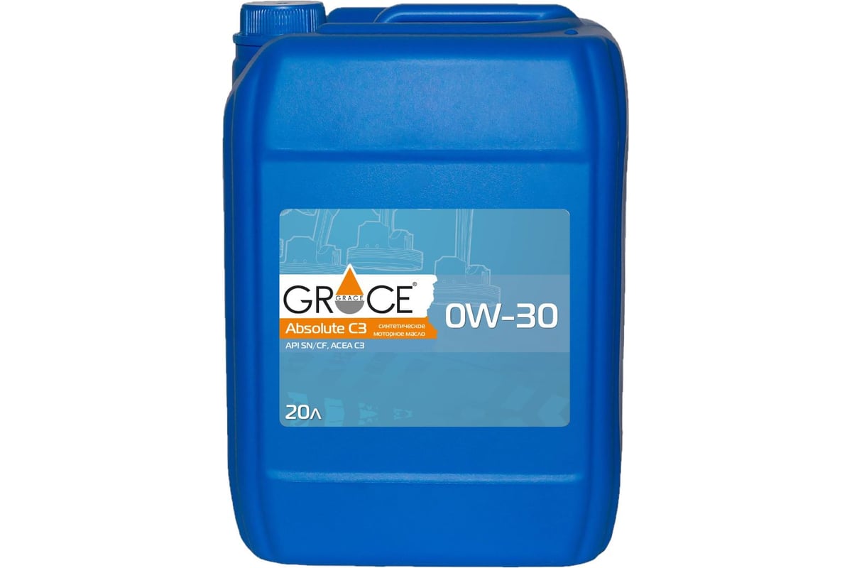 Масло моторное синтетическое GRACE Absolute С3 0w-30 20 л - выгодная ...