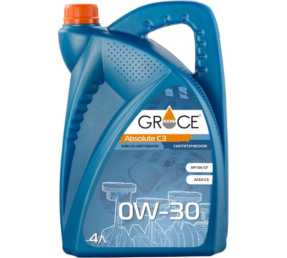 Масло моторное синтетическое GRACE Absolute С3 0w-30 4 л