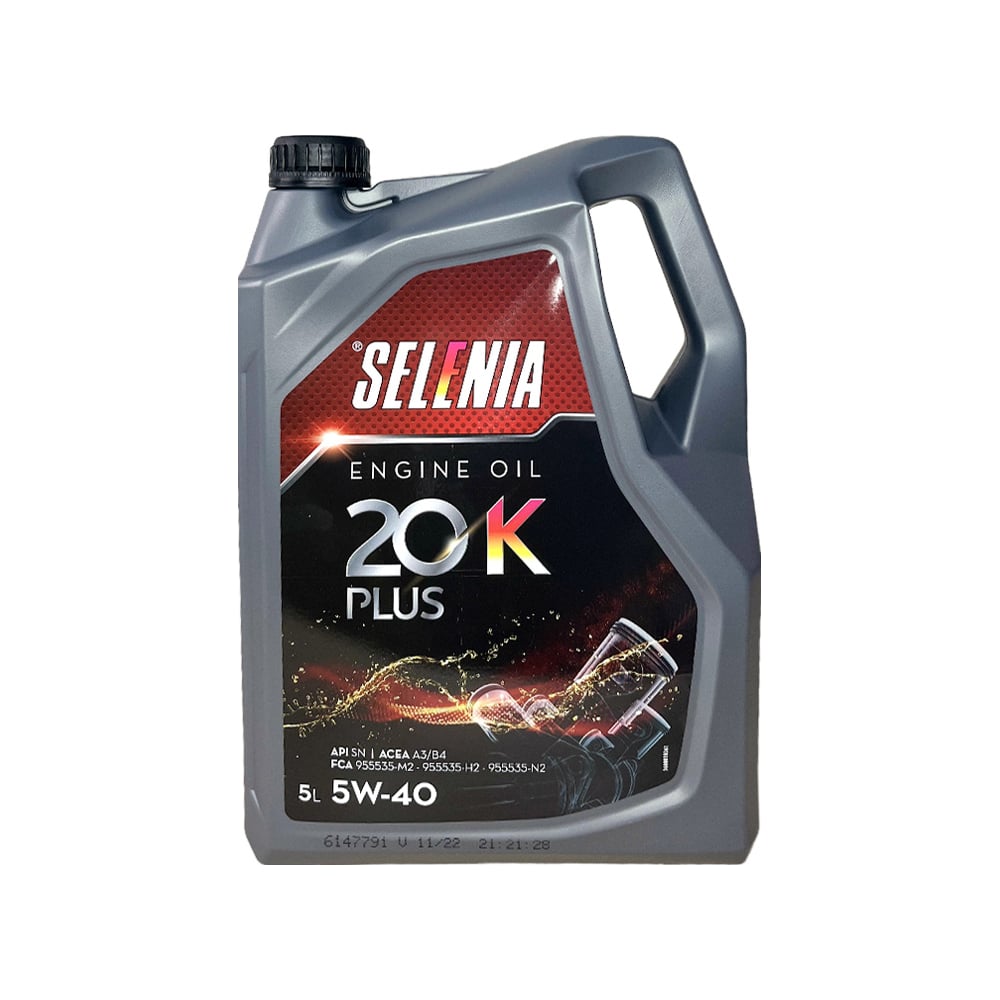 Моторное масло Petronas SELENIA 20 К PLUS синтетическое, 5W40, 5л, API ...