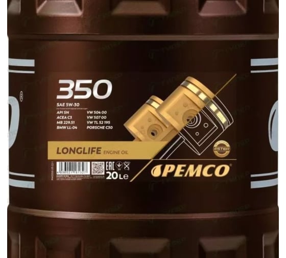 Масло PEMCO iDRIVE 350 SAE 5W-30 20 л PM0350-20