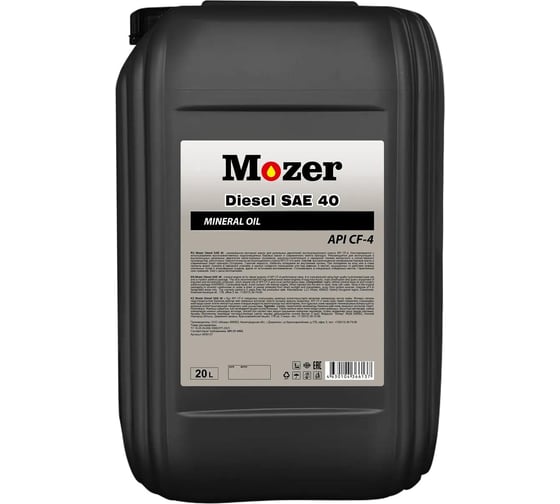 Моторное масло Mozer Diesel Motor SAE 40, канистра 20 л 4636137