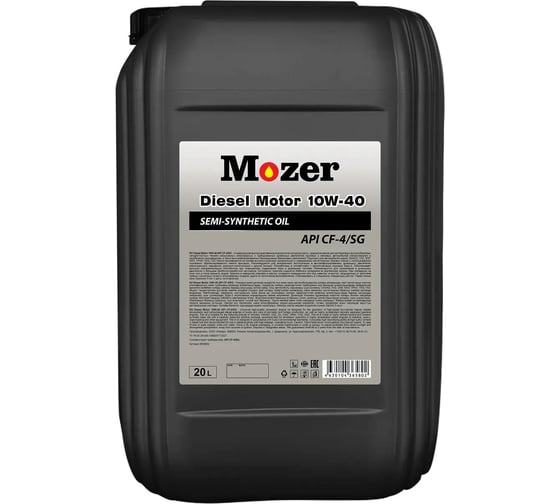 Моторное масло Mozer Diesel Motor SAE 10w-40 API CF-4/SG, канистра 20 л 4635802
