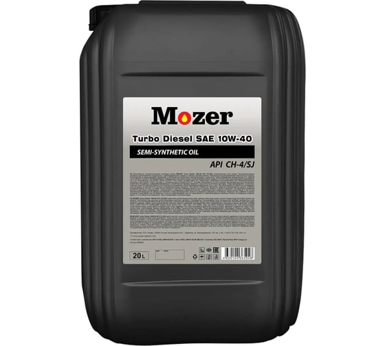 Моторное масло Mozer Turbo Diesel SAE 10w-40 API CH-4/SJ, канистра 20 л 4635048