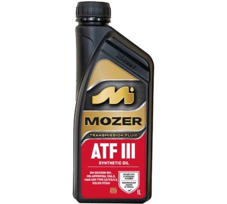 Трансмиссионное масло Mozer Transmission Fluid ATF III,канистра 1 л 4607731