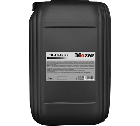 Универсальное трансмиссионное масло Mozer TO-4 SAE 30, канистра 20 л 4635154 1