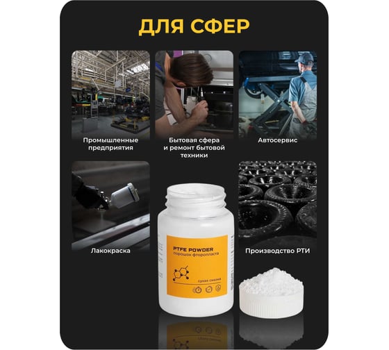 Смазка тефлоновая сухая ROX порошок фторопласта/PTFE/50 грамм R202