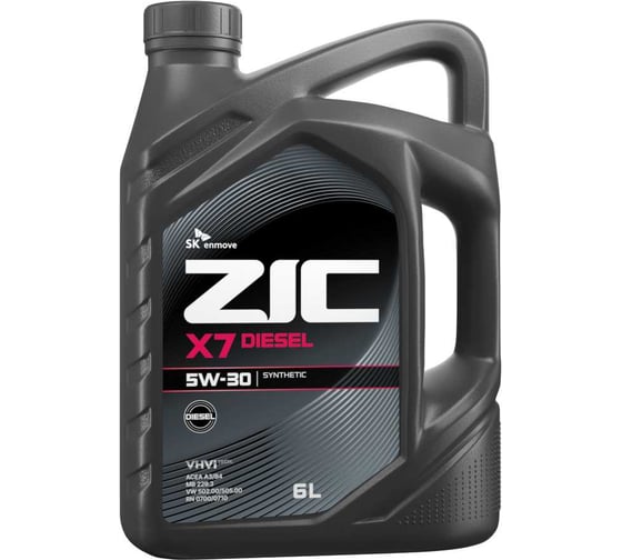 Масло (синтетическое; X7 5w30; Diesel; SL/CF; 6 л; A3/B3, A3/B4) для легковых авто ZIC 172610