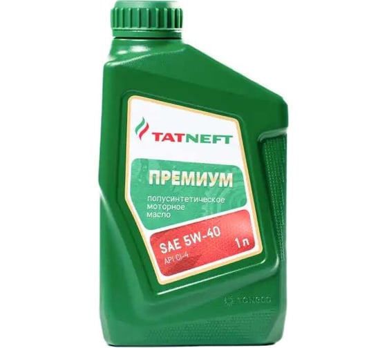 Масло моторное ТАТНЕФТЬ Премиум SAE 5W40 API CI-4/SL полусинтетическое, 1 л 0000001010557 1