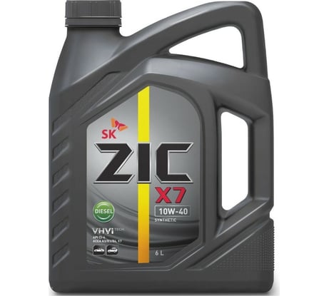 Масло синтетическое (E7, X7 10w40; Diesel; CI-4/SL; 6 л) для коммерческих авто ZIC 172607