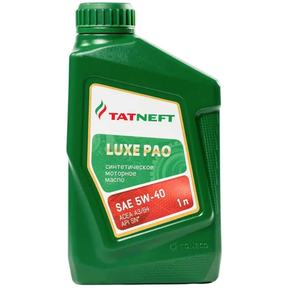 Масло моторное ТАТНЕФТЬ LUXE PAO синтетика SAE 5W-40 1л 0000001051585 ...