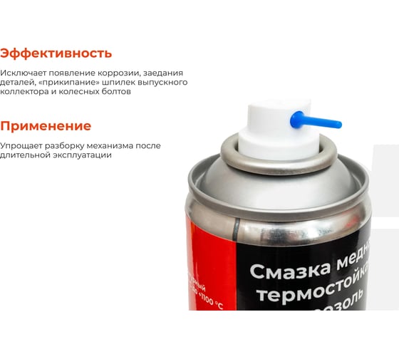 Смазка медная термостойкая аэрозоль 405 мл Gigant G-305
