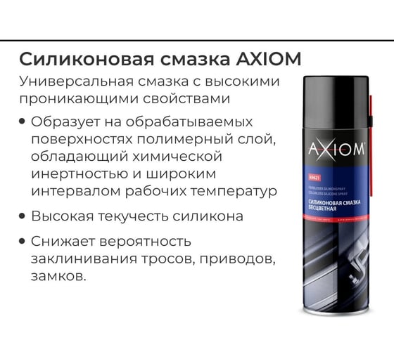 Силиконовая смазка бесцветная AXIOM A9621