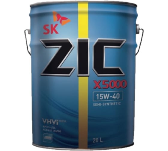 Масло полусинтетическое (X5000; 15w40; 20 л) для грузовых авто ZIC 192604